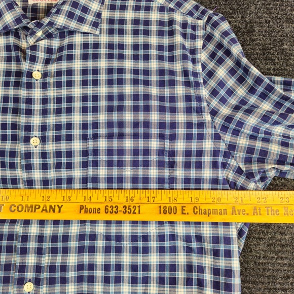 Gant Rugger Luxury Twill Shirt Mens Large Blue White Plaid Button Down LS Casual - Picture 6 of 9